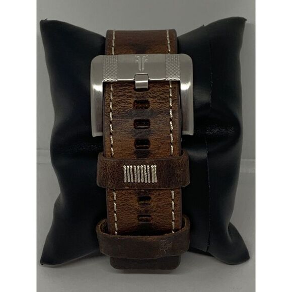 FRYE FR00004-02 Men's Brown Leather Analog Cream Dial Quartz Wrist Watch LW8 - Picture 5 of 12